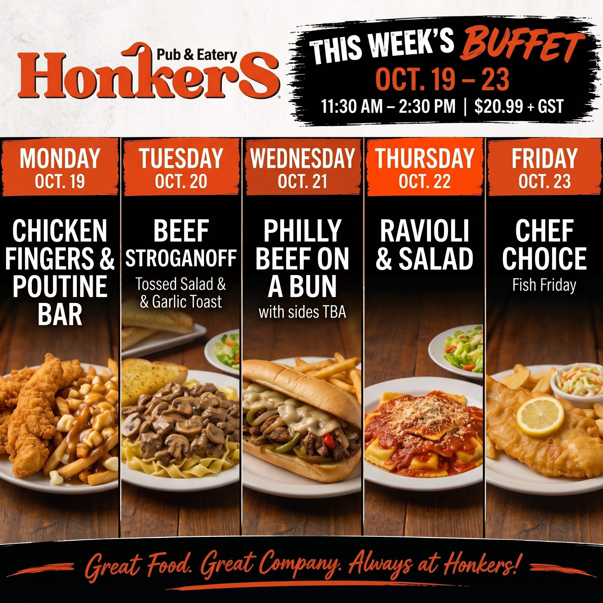 Buffet Website, Oct 19-23