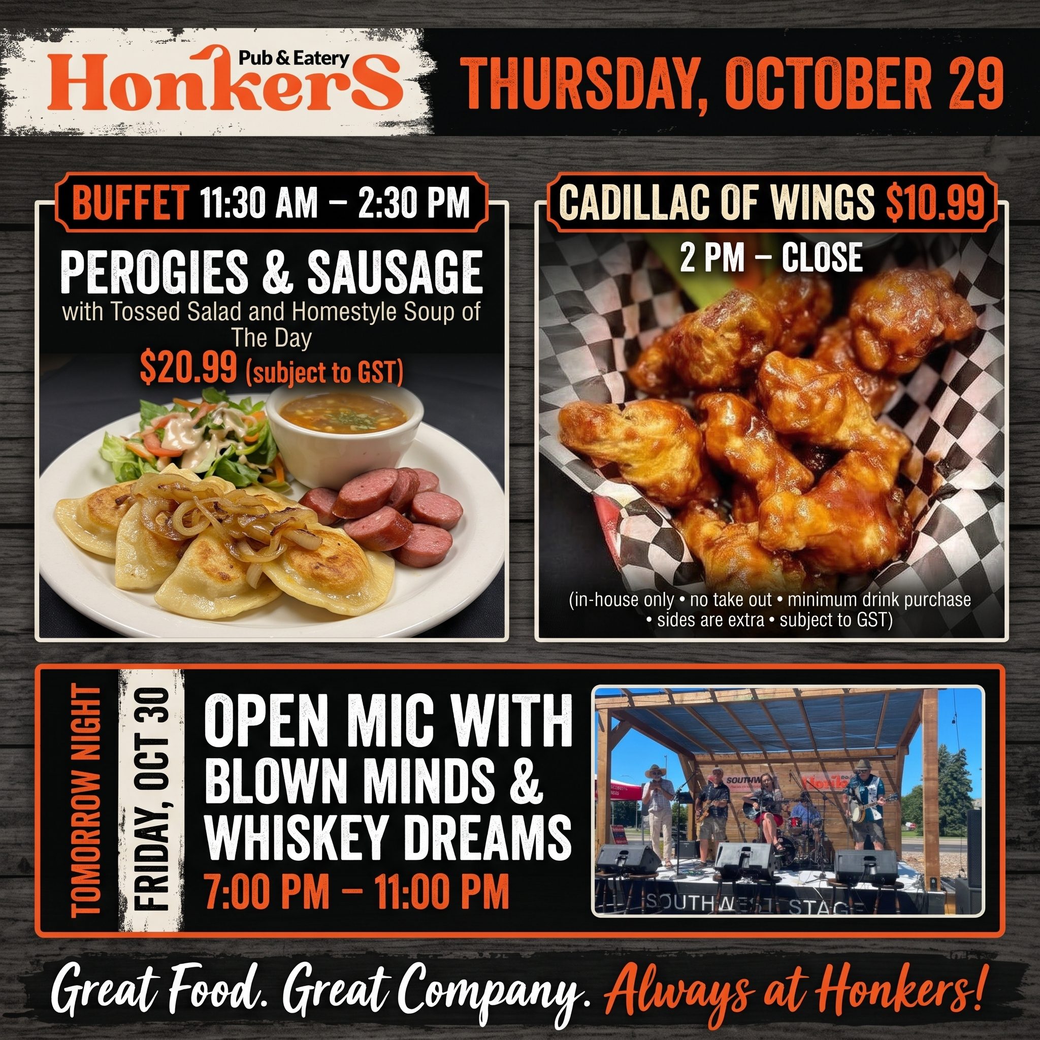 Thursday Oct 29-26 Specials